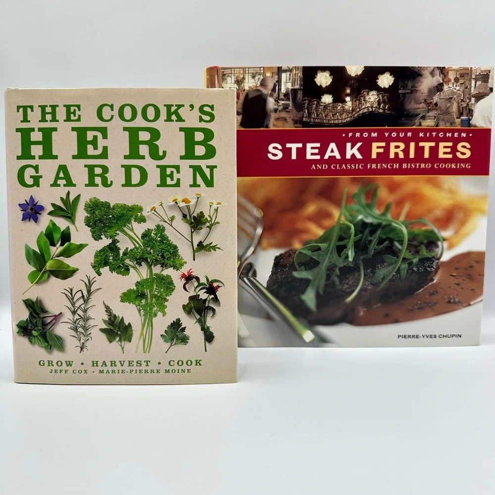 French Bistro Cookbook Lot 2 Steak Frites Herb Garden DK 2003 2010 Hardcover